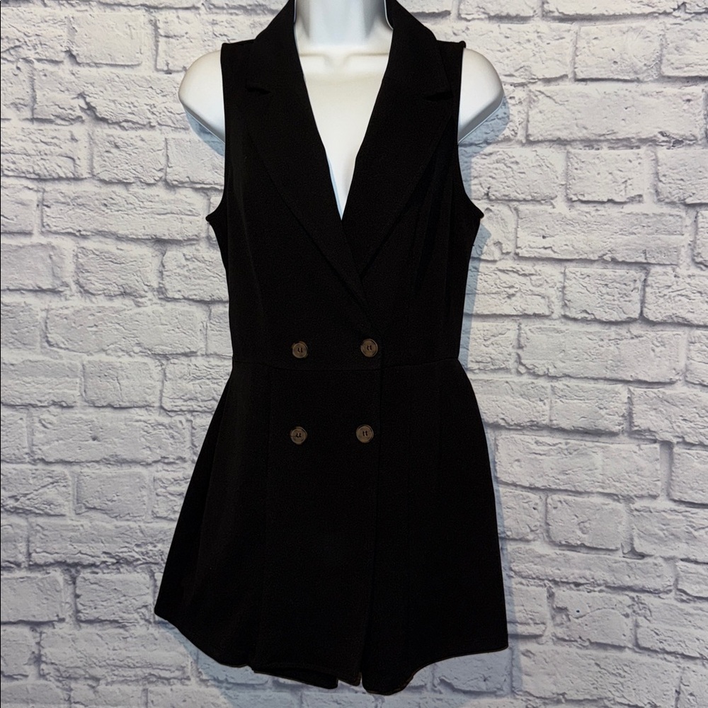 Trixxi Elegant Black Romper Size Small